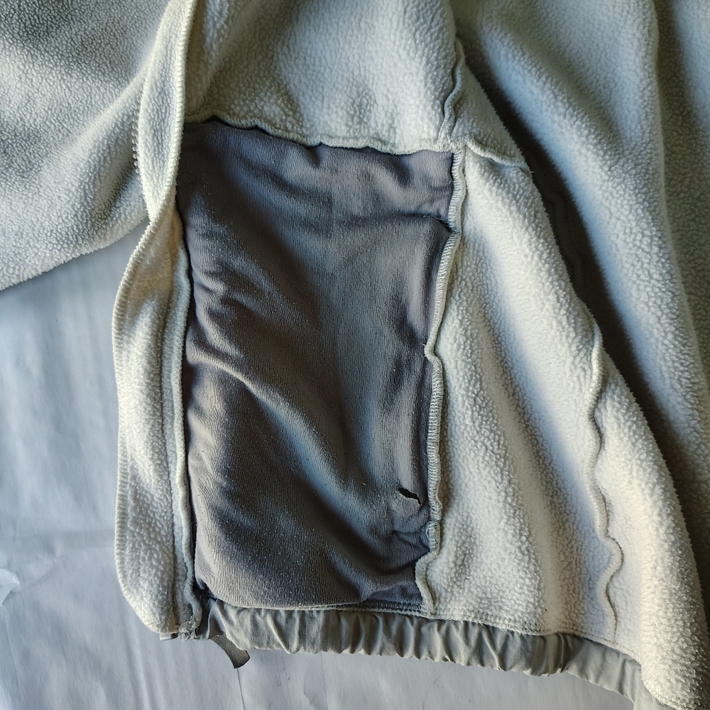 The North Face Jacket Girls Large White Gray Polartec Denali Fleece Gorpcore - Picture 3 of 16